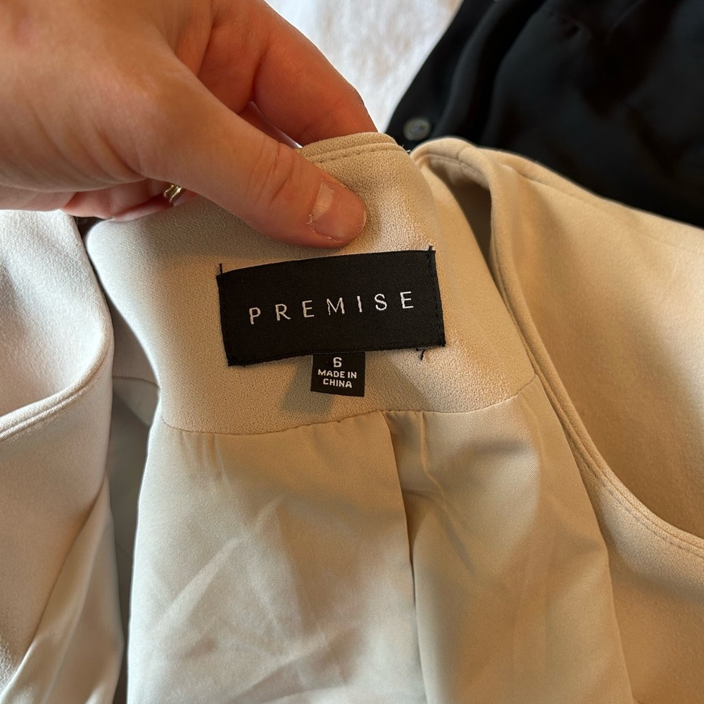 Premise Collarless Blazer (Blush Pink)